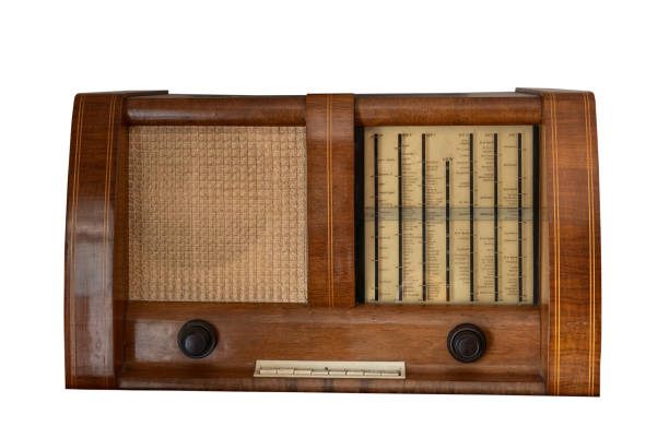 istock old and vintage radio  on white, isolated 2170146698