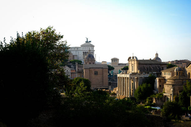 View of Foro Romano and Altare della Patria from Coliseum