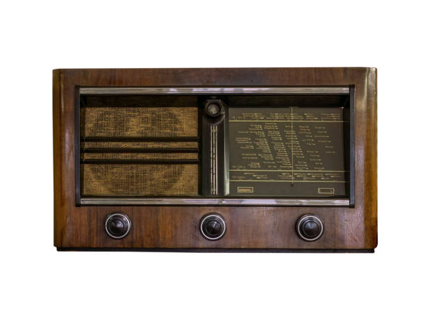 istock old and vintage radio  on white, isolated 2170148508