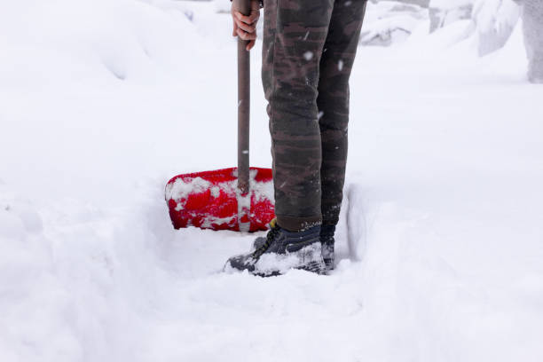 istock Person clean snow in winter 2170150679