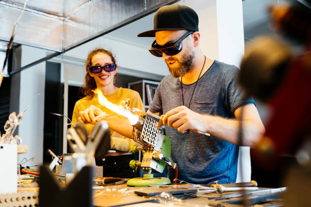 istock The Glassblowers Collaborate With One Another in a Shared Studio Space 2170151374
