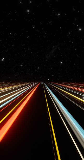 istock Light Trails Through the Stars in a Futuristic Space Scene 2170153832