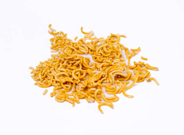 istock Broken instant noodles, isolated, white background 2170154726