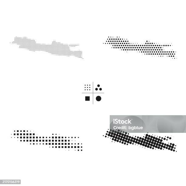Java Maps Of Dots 4 Different Halftone Styles Stock Illustration ...