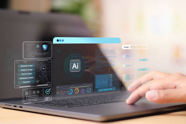 istock Chat with AI or Artificial Intelligence. Young businessman chatting with a smart AI or artificial intelligence using an artificial intelligence chatbot developed by OpenAI. 2170158318