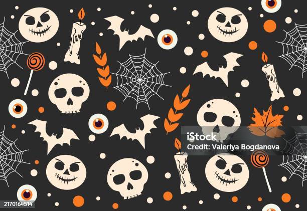 Hideous Pattern Horror Pattern Seamless2 Stock Illustration - Download Image Now ...