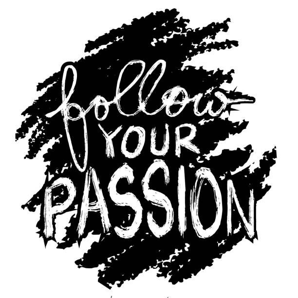istock Follow your passion lettering. Inspirational quote. Hand drawn vector illustration. 2170167983