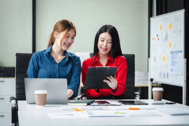 istock Business woman project manager working and update tasks with milestones progress planning and professional investor working new start up project in the office. 2170168116