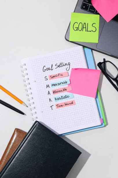 istock Goal plan in notebook with laptop and tea 2170177844