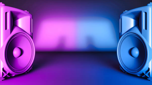 istock two acoustic systems left and right in neon lighting 2170178382