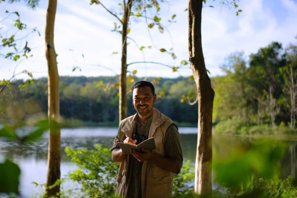 istock Man go to travel at natural park. 2170178655