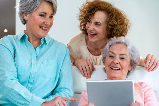 istock Senior Mother and two daughters portrait 2170181794