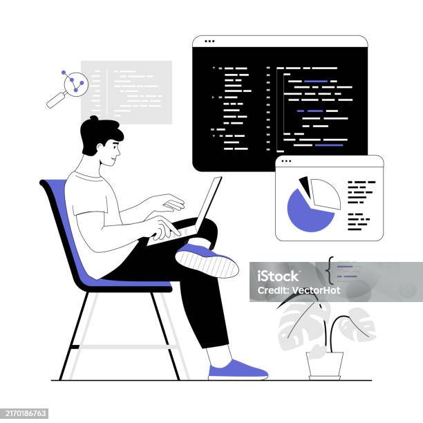 Backend Development Coding And Programming It Specialist Sit And Write ...