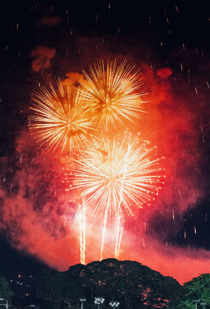 istock Spectacular display of vibrant fireworks 2170187420