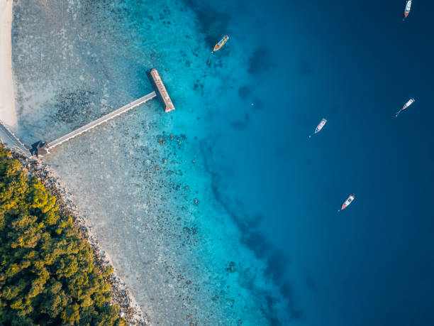 istock drone point of view Lang Tengah, beautiful coastline 2170189329