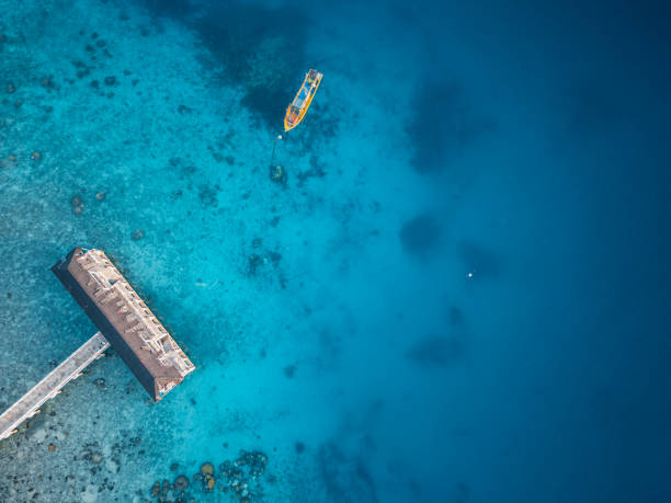 istock drone point of view Lang Tengah, beautiful coastline 2170189345
