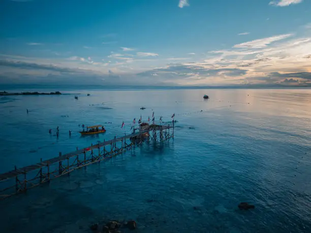 sunset drone point of view Lang Tengah, beautiful coastline sunset drone point of view Lang Tengah, beautiful coastline