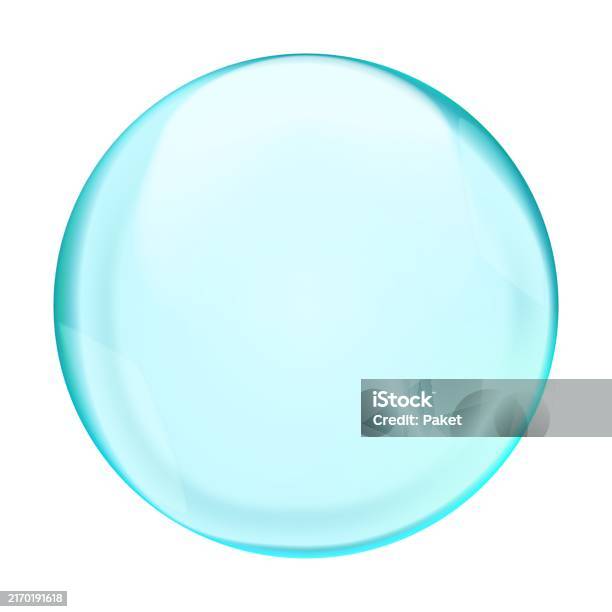Light Blue Translucent Blue Translucent Light Sphere With Glares And Transparency Stock ...