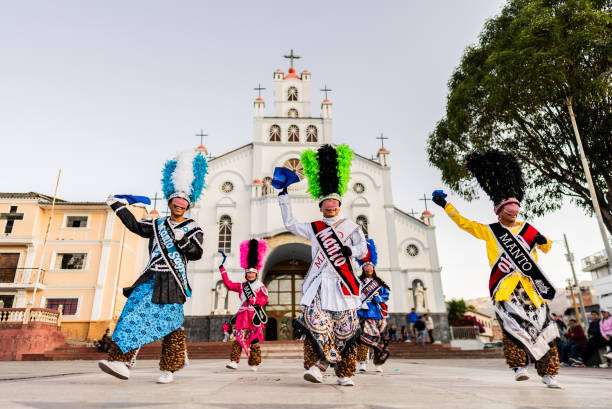 istock Shacshas dancer dancing on Huaraz, in Peru 2170196816