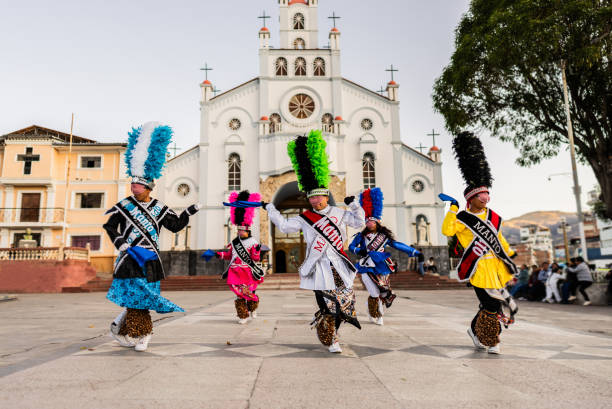 istock Shacshas dancer dancing on Huaraz, in Peru 2170196913