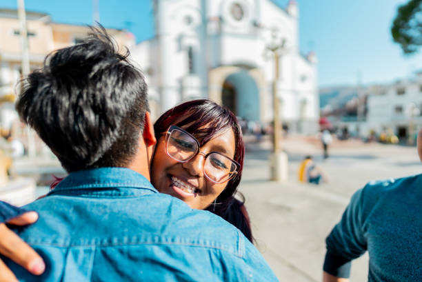 istock Friends greeting on Huaraz, in Peru 2170197331
