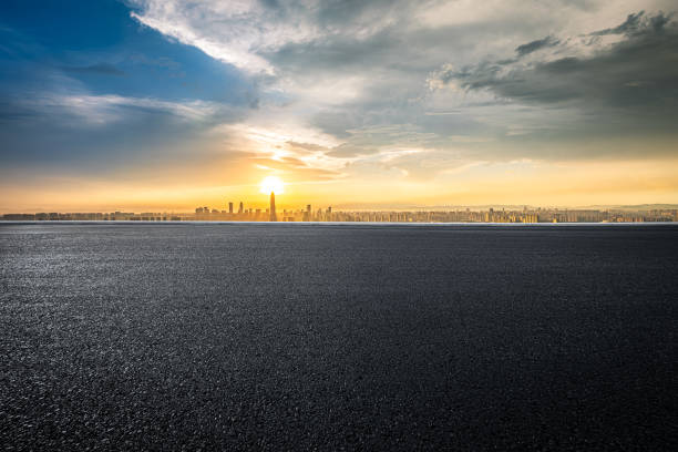 istock Empty asphalt road and cityscape in modern city 2170197728