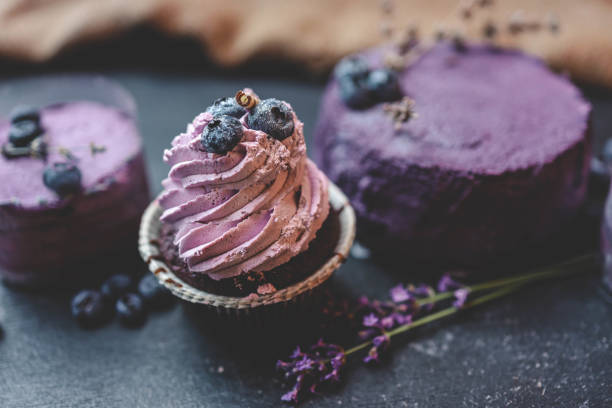 istock Colorful cakes on a dark background, beautiful picture 2170205071