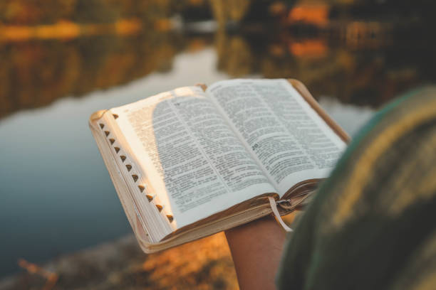 istock Girl with an open Bible in her hands, summer mood 2170207069