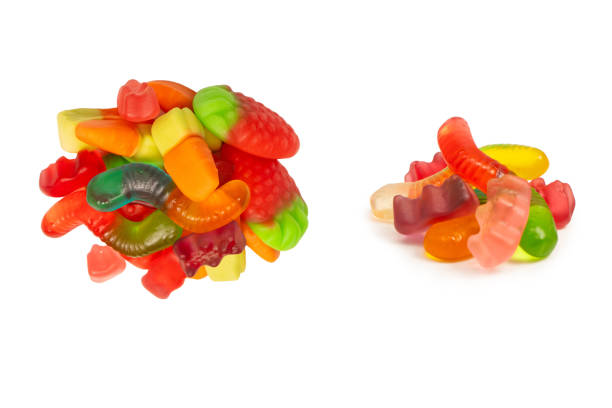 istock Assorted colorful gummy candies isolated on a white background. Top view. Jelly  sweets. 2170210955