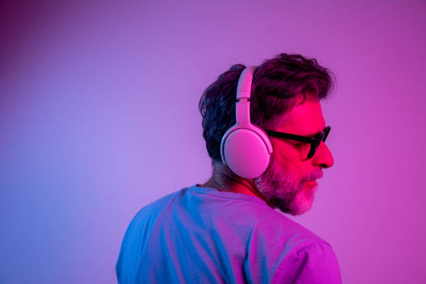 istock Enjoying his favorite music. 2170223040