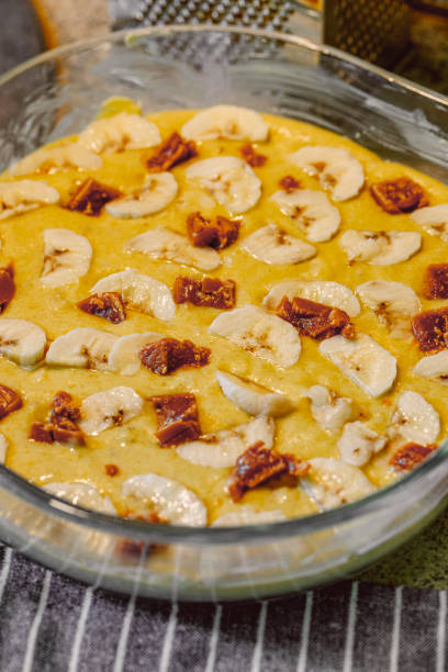 Banana cake with salted caramel