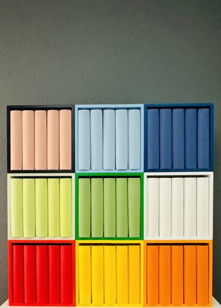 istock Colorful generic book boxes filled with tone in tone replicas 2170227051