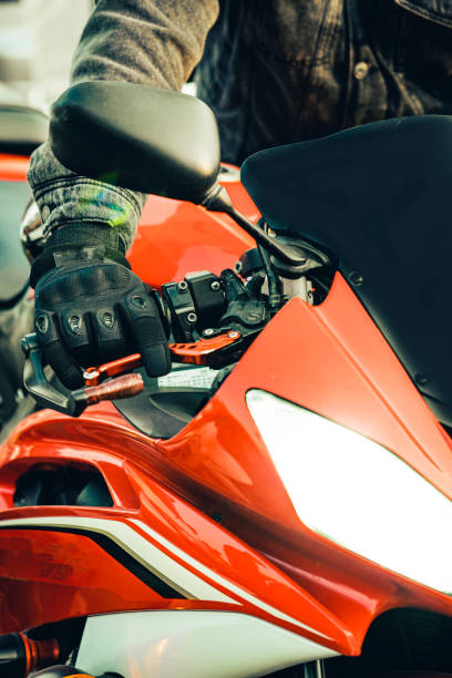 istock Power in Hand: Rider Holding Heavy Bike Accelerator 2170227391