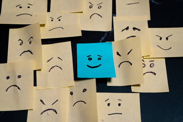 istock Conceptual image made with post-its representing hope or joy surrounded by sadness, anger and hopelessness. 2170229176