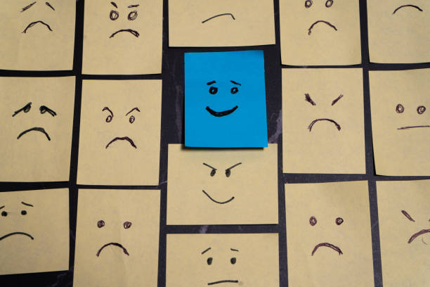 istock Conceptual image made with post-its representing hope or joy surrounded by sadness, anger and hopelessness. 2170229177