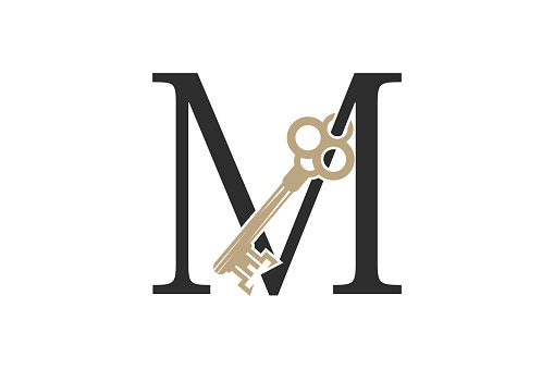 Receiving Keys Lettering Key Letter Design With Combination Key And Letter Stock Illustration ...