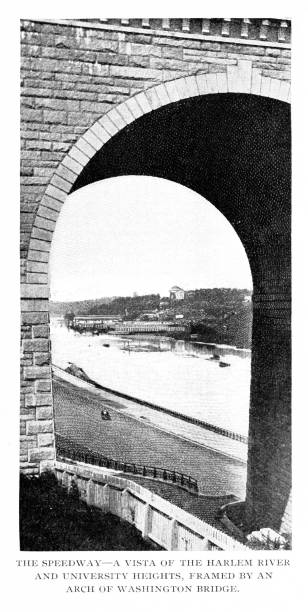 istock Washington Bridge Close-up and University Heights by Harlem River, Manhattan, New York State, United States 2170234644