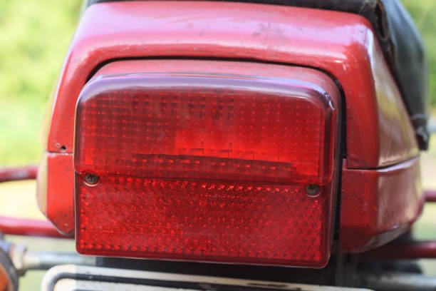 istock one big plastic red taillight on an old motorcycle 2170256938
