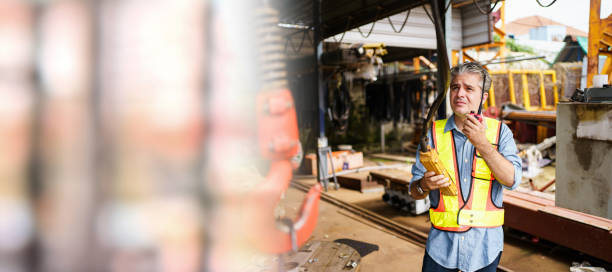 istock Careless worker at construction site without wearing helmet. 2170265829