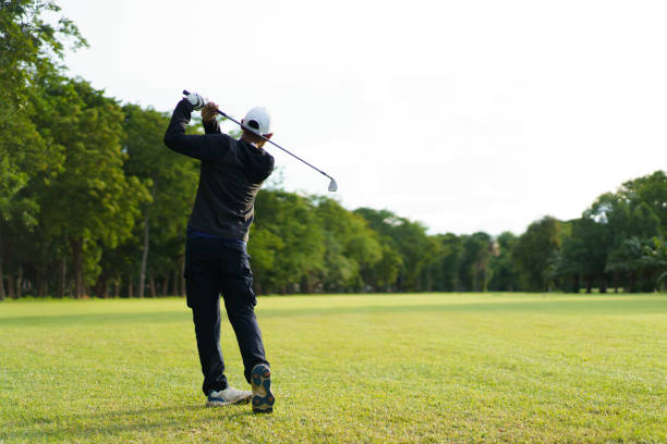 istock Man is playing golf in morning. 2170265866