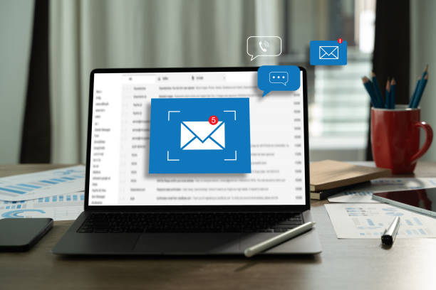 istock Mail Communication Connection message to mailing contacts phone Global Letters Concept 2170272999
