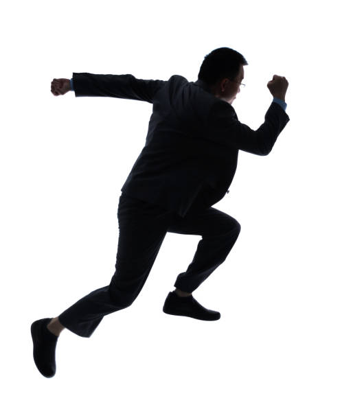 istock Businessman running on white background 2170275564