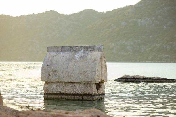 The monument tomb on the sea surface