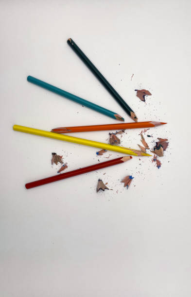istock Broken graphite pencil on white background. School stationery 2170289080