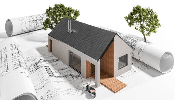 istock Project of an Energy-efficient Single-family Detached Home - 3D visualization 2170289779