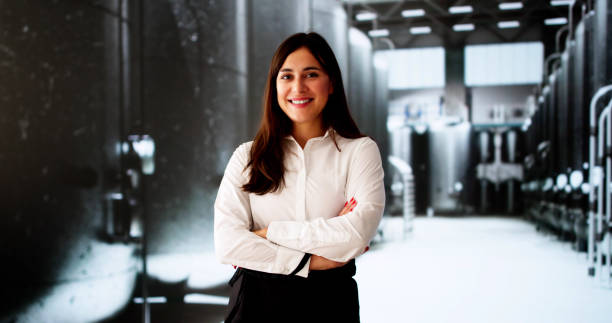 istock Portrait Of Happy Female Workert New Fermentation Tank Container 2170289923