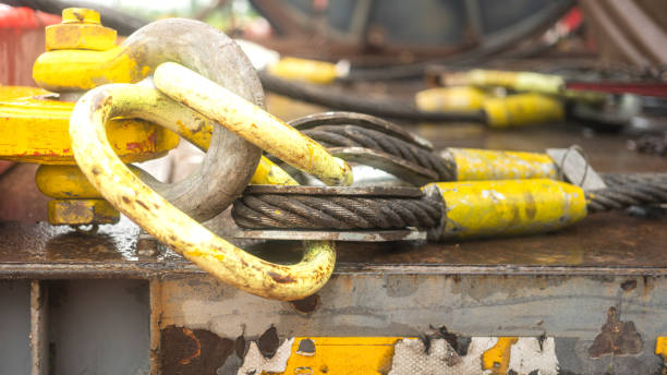istock Wire rope sling and lifting gear for heavy lifting. 2170291828