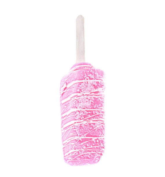 ice cream stick on white background