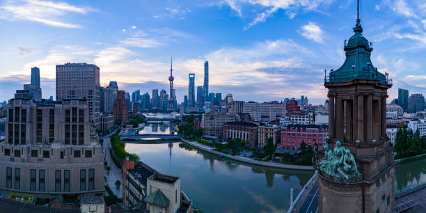istock Aerial View Of Shanghai at sunrise 2170299421