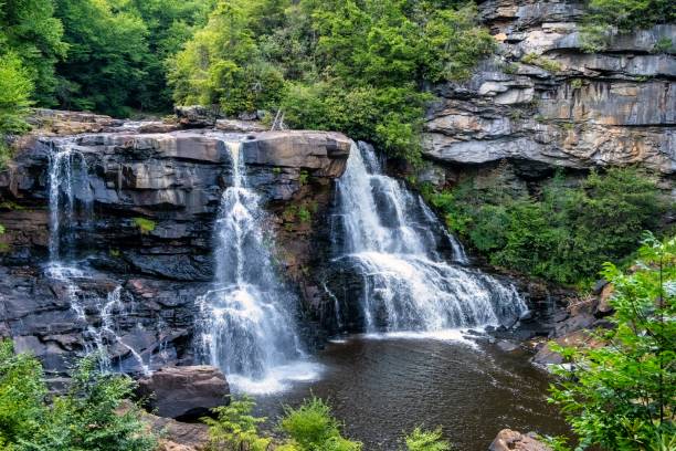 istock Stunning Blackwater Falls State Park cascading over rocky cliffs surrounded by lush green forest 2170301157